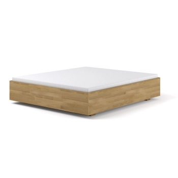 Drewniane łóżko dębowe - bez zagłówka
